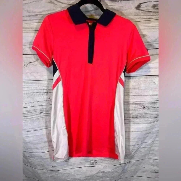 Fila Short Sleeve Collared Athletic Style Dress - Picture 1 of 8